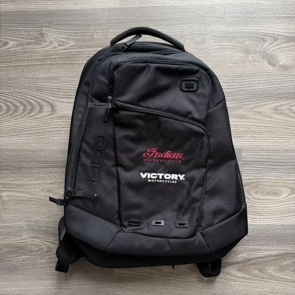 OGIO Ace Backpack Black Indian‎ Victory Motorcycles Embroidered Logo